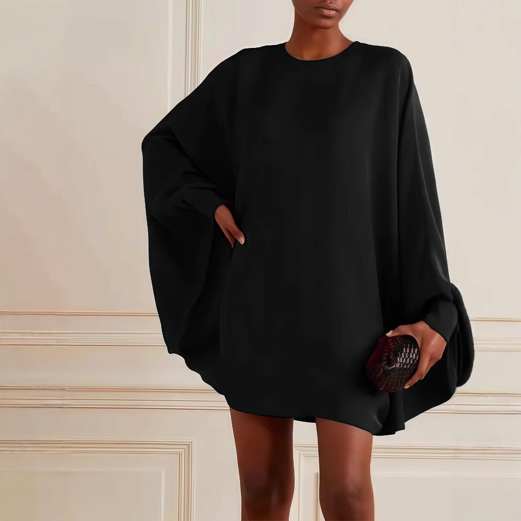 Women's Fashionable Casual Solid Color Dress_ecoleips.com