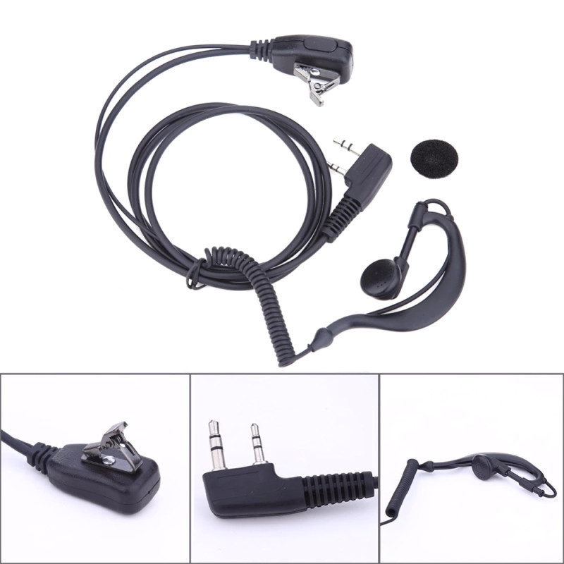 2-PIN-Earpiece-Headset-PTT-MIC