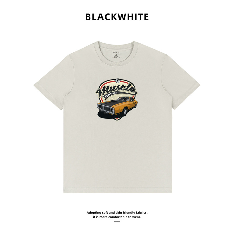 New Original Design American Muscle Car Print Heavyweight Fitness Outdoor Cotton Round Neck Short-Sleeve T-Shirt Export Q239 New Original Design American Muscle Car Print Heavyweight Fitness Outdoor Cotton Round Neck Short-Sleeve T-Shirt Export Q239
