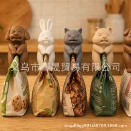 跨境爆品3D打印夹腿动物农场封口夹零食调料包防潮封袋厨房冰箱贴