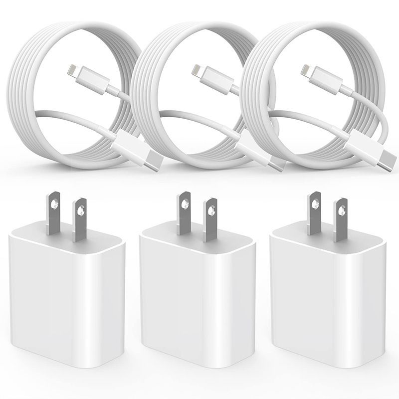 Amazon's Us Standard Ul Certified Pd20W Charger Is Suitable for Apple iPhone Phone Charging Head Fast Charging Set Amazon's Us Standard Ul Certified Pd20W Charger Is Suitable for Apple iPhone Phone Charging Head Fast Charging Set