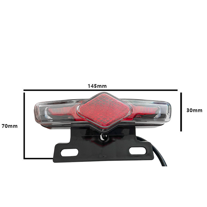 Luz trasera de bicicletas eléctricas de litio 12V36V48V Harley minivan 3 - en - 1 luz trasera LED luz de advertencia nocturna