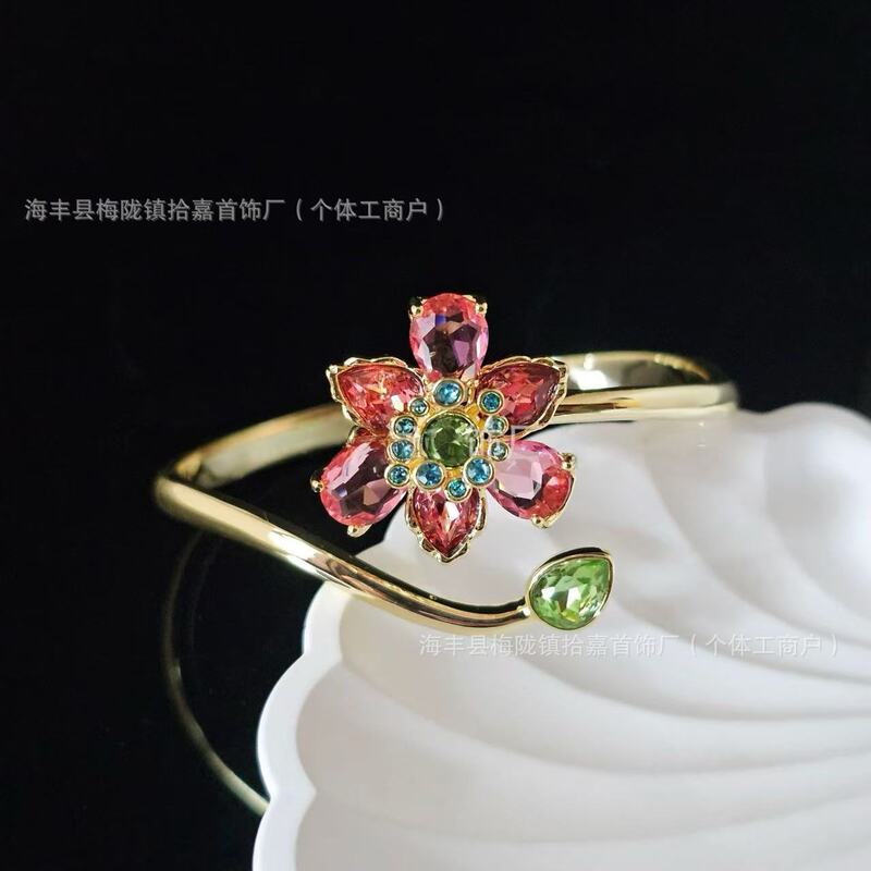 施家ldyllia水晶彩色花项链gema多巴胺饰品轻奢高级感厂家批发|undefined
