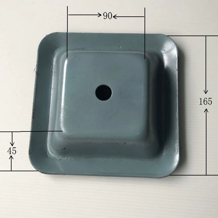 Квадратная ножная чаша с боковой кромкой укладки верхней кепки с угловой кепкой с квадратной трубкой