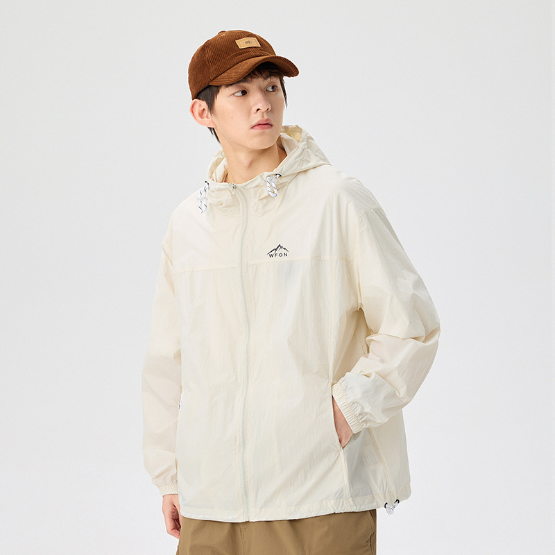 Summer Outdoor Sun Protection Clothing for Men, Lightweight Breathable Jacket, Trendy Brand Quick-Drying Ice Silk Sun Protection Clothing, Fishing Skin Clothing