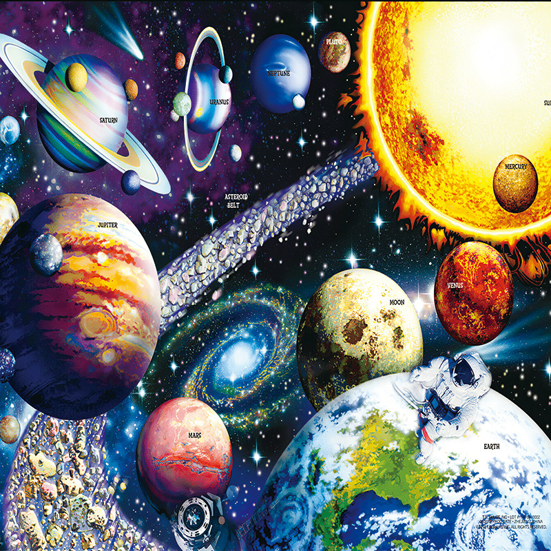 Rompecabezas de 1000 Piezas Popular Transfronterizo, Juguete Educativo de Papel para Niños con Diseño de Viajero Espacial para Aliviar el Estrés, Rompecabezas de 1000 Piezas al por Mayor