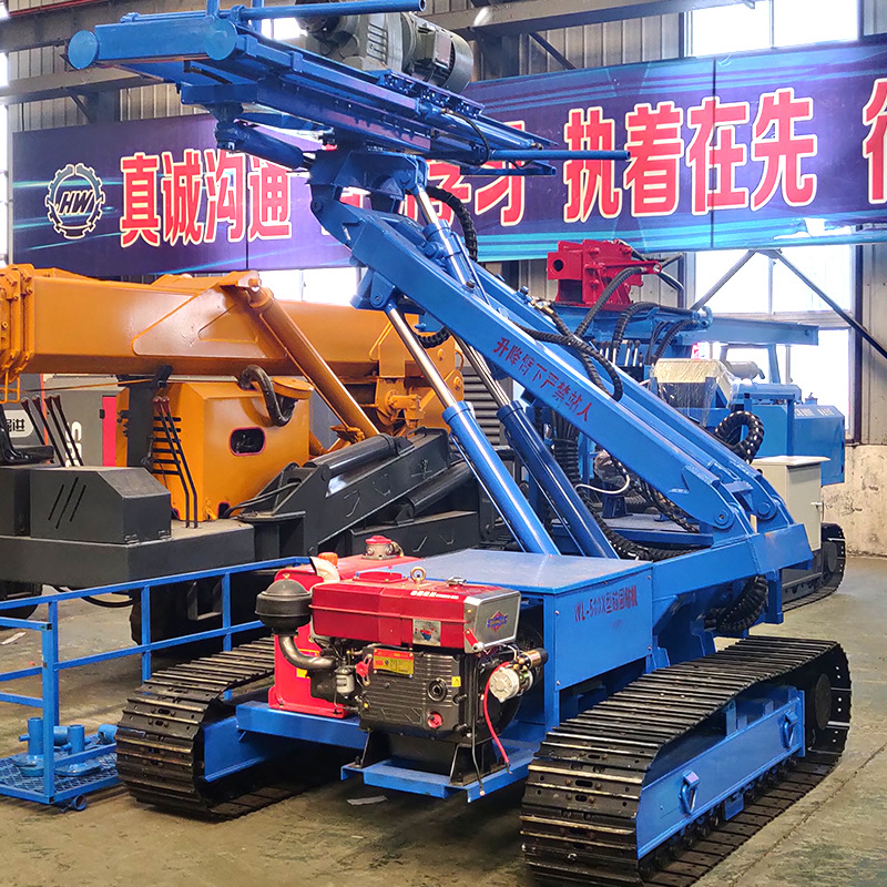 电动螺旋钻孔机横竖钻孔履带式边坡支护锚固钻机可打岩石电动钻机