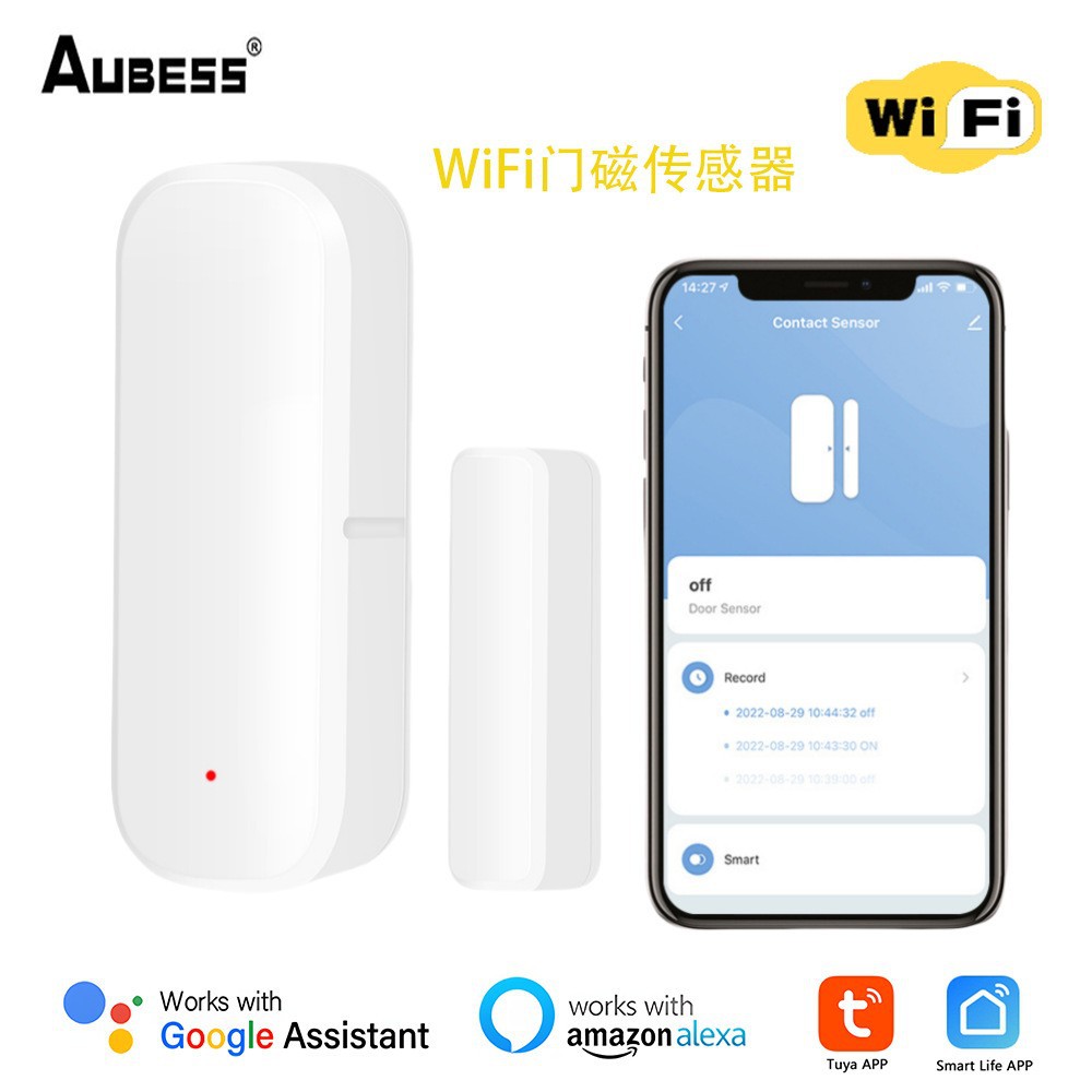 Tuya graffiti WiFi inteligente/ZigBee interruptor de encendido y apagado de temperatura y humedad puerta sensor magnético enchufe interruptor de escena
