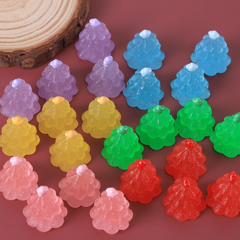 発光立体クリスマスツリー装飾品 diy 樹脂装飾品キーホルダーペンダント手作り材料クロスボーダーサプライ|undefined