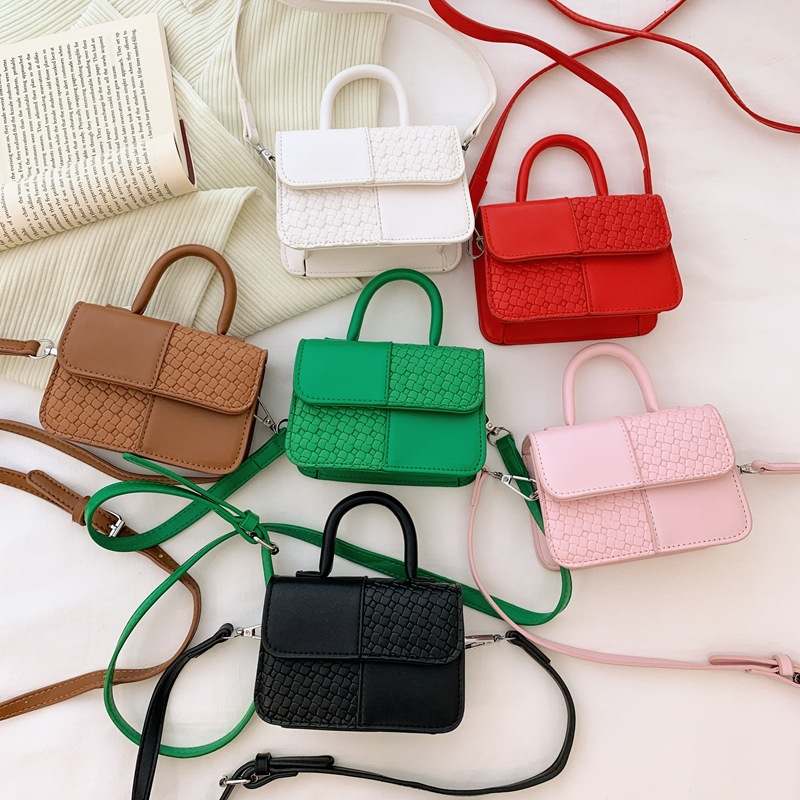 Bolsa de hombro de color sólido coreana para niños y niñas, bolsas de mano para niños, nuevos mini bolsos de comercio exterior para niños