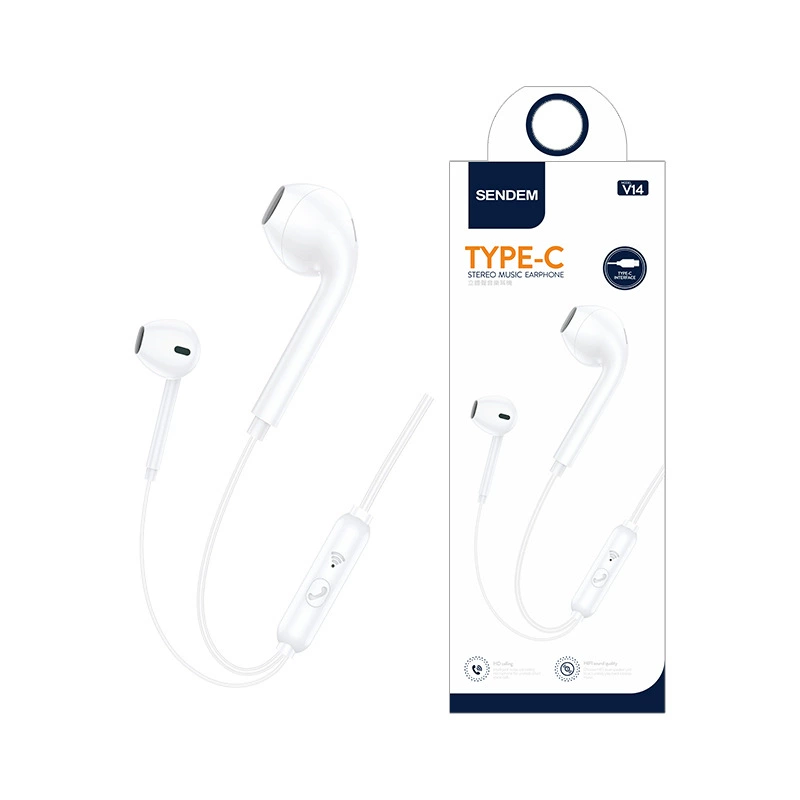 Полу-вкладыши стереогарнитура Type-C с цифровым декодированием, HD вызовы, Hi-Fi звук