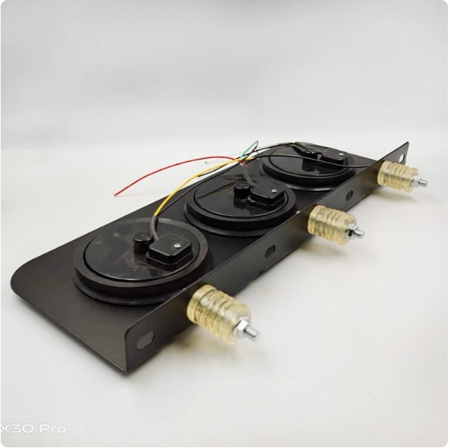 24V tres pulgadas luz redonda de dirección freno de marcha atrás triple conjunto de luz trasera combinada de remolque LED