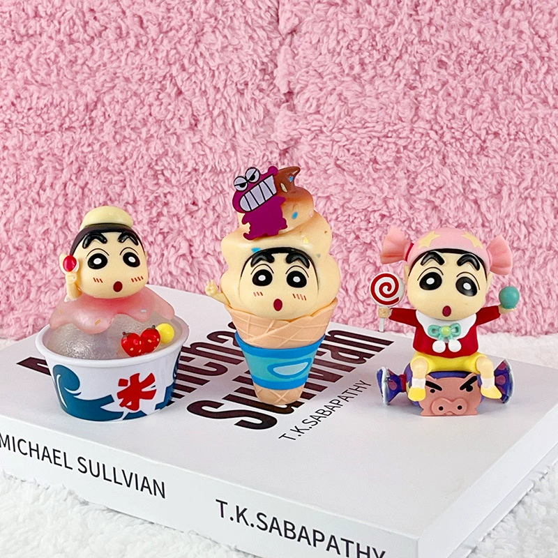 Crayons, minifigure for ice cream, doll