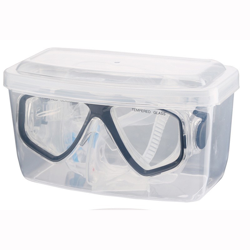 Caja de almacenamiento de gafas de buceo Caja de gafas PP suministro transfronterizo máscara de buceo Caja transparente de embalaje Caja de buceo en stock