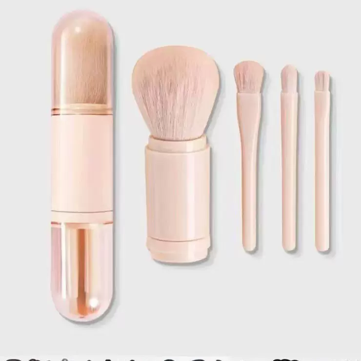 现货批发美妆工具化妆刷四合一伸缩刷眼部刷套装便捷款多色可选