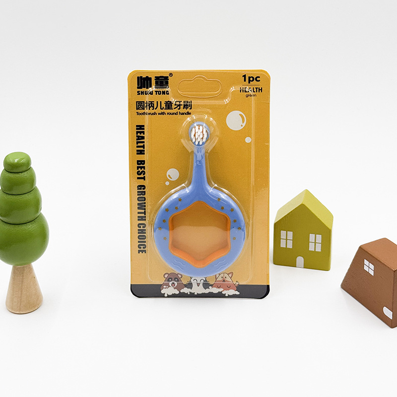 Mango de montaje en tarjeta chino, cepillo de dientes de cerdas suaves, cepillo de dientes para niños, boca de cerdas suaves para bebés de 1 a 6 años
