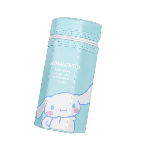 Octagonal cartoon pen holder large capacity cute Pachako dog pencil case stationery for students Korean-style PU pencil case