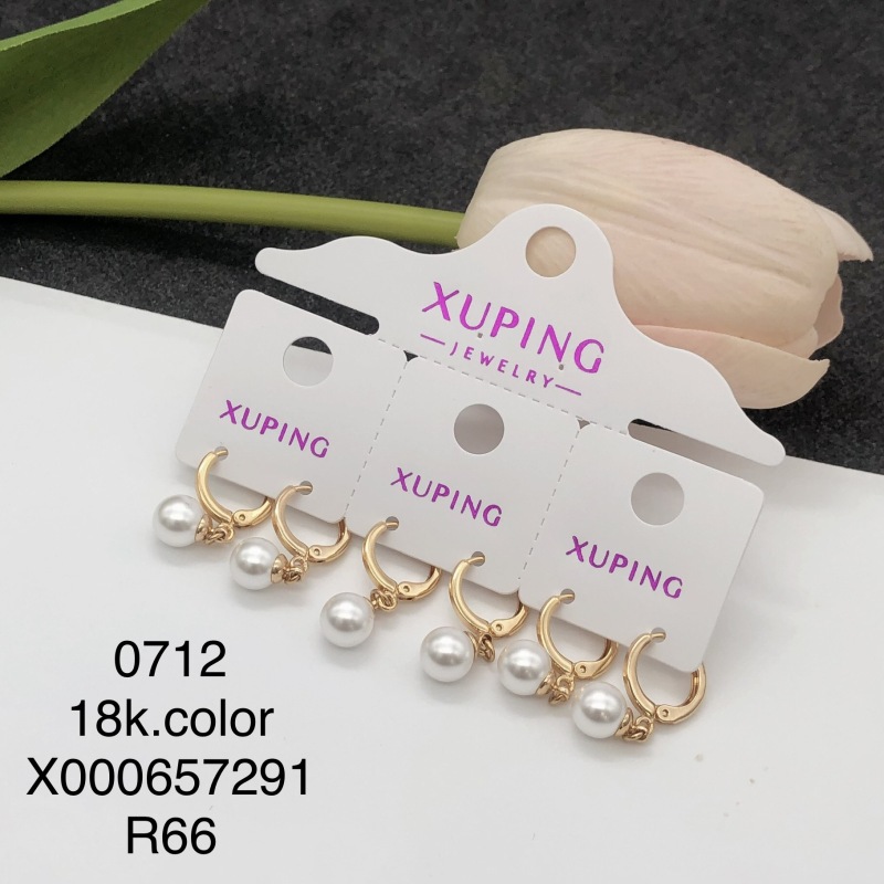 Pendientes de aro Xuping transfronterizos rusos de 18k con incrustaciones de diamantes, joyería de lujo ligero de alta gama al por mayor para mujer. image 43
