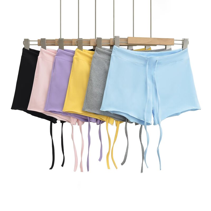 American Hot Girl Casual Shorts Women's Summer Thin 2025 New Small Drawstring Slim Running Sports Pants