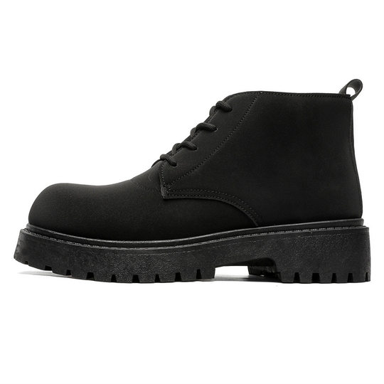 Shoes Men's Autumn Ins New Genuine Leather All-match Trendy Brand British Style Platform Casual Leather Non-slip Big-toe Shoes
