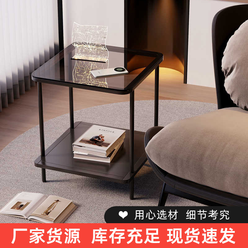 Light Luxury Sofa Corner Table, Bedside Storage Rack, Side Table, Small Table, Simple Household Square Table, Small Apartment Coffee Table