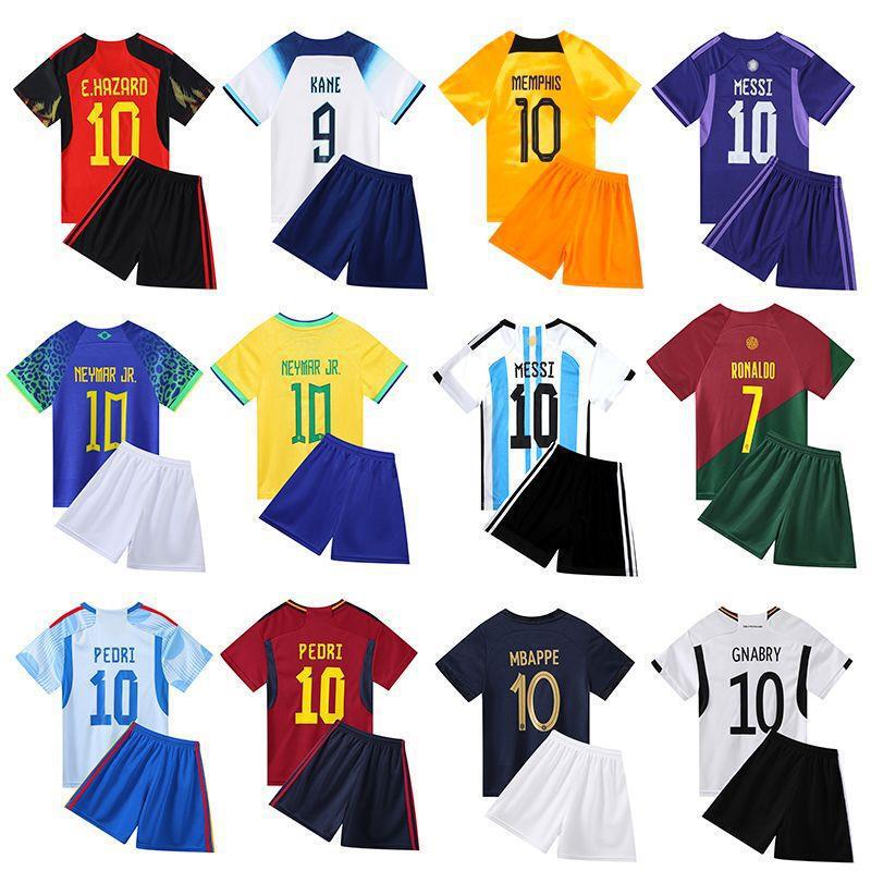 Children's Football Uniform Suit for Boys and Girls, Primary and Secondary School Students Competition Sportswear, Baby Kindergarten Performance Jersey