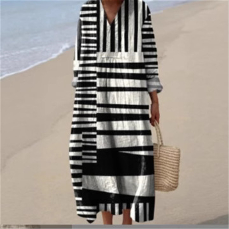 2026 Summer Y2 Independent Station Amazon Long Sleeve Shirt Dress Women's Casual Floral 3D Print Long Sleeve Dress 2026 Summer Y2 Independent Station Amazon Long Sleeve Shirt Dress Women's Casual Floral 3D Print Long Sleeve Dress