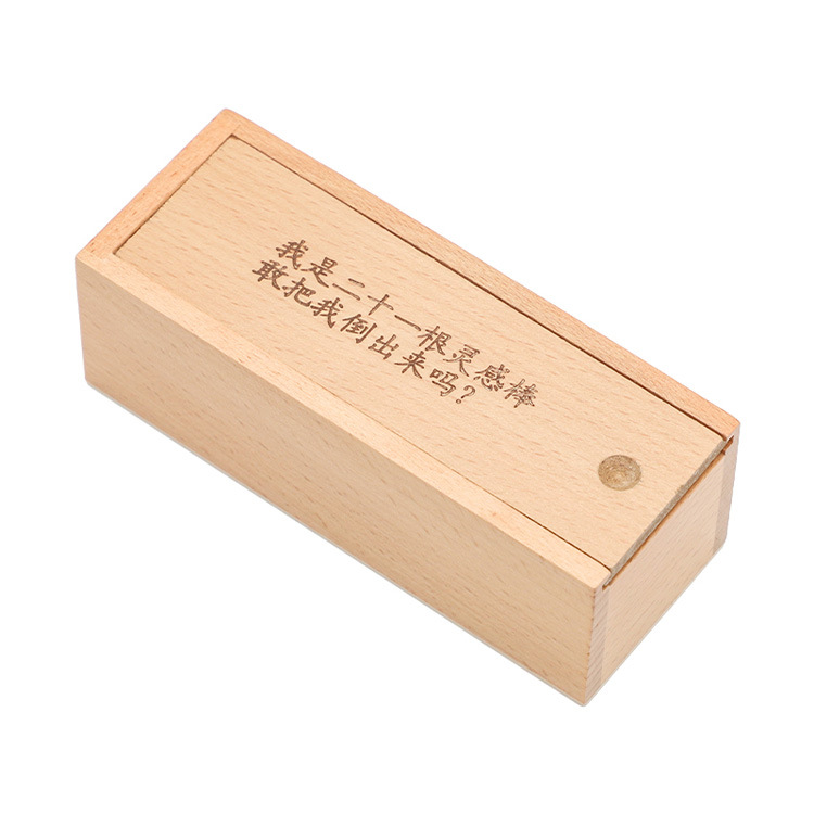 Entrenamiento lógico de los estudiantes de la escuela primaria 21 palos de madera caja 21 palos inteligentes de inteligencia para niños desbloquear juego de juguete