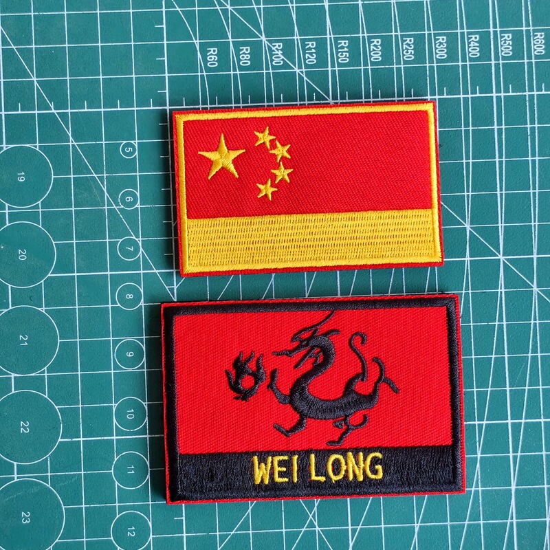 National Trend Dragon Embroidery Velcro Morale Patch Outdoor Backpack Velcro Accessories Personalized Decorative Badge Patch