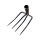 Threaded steel three-tooth rake hand-forged rake two three four-tooth household sea-driven loose soil turning farm tools thickened and thickened