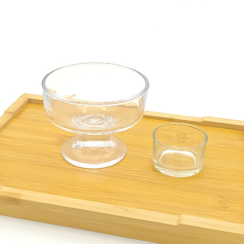 Jelly candle glass cup handmade diy aromatherapy candle mother cup snow mountain cup tall foot thickened high temperature resistant cup