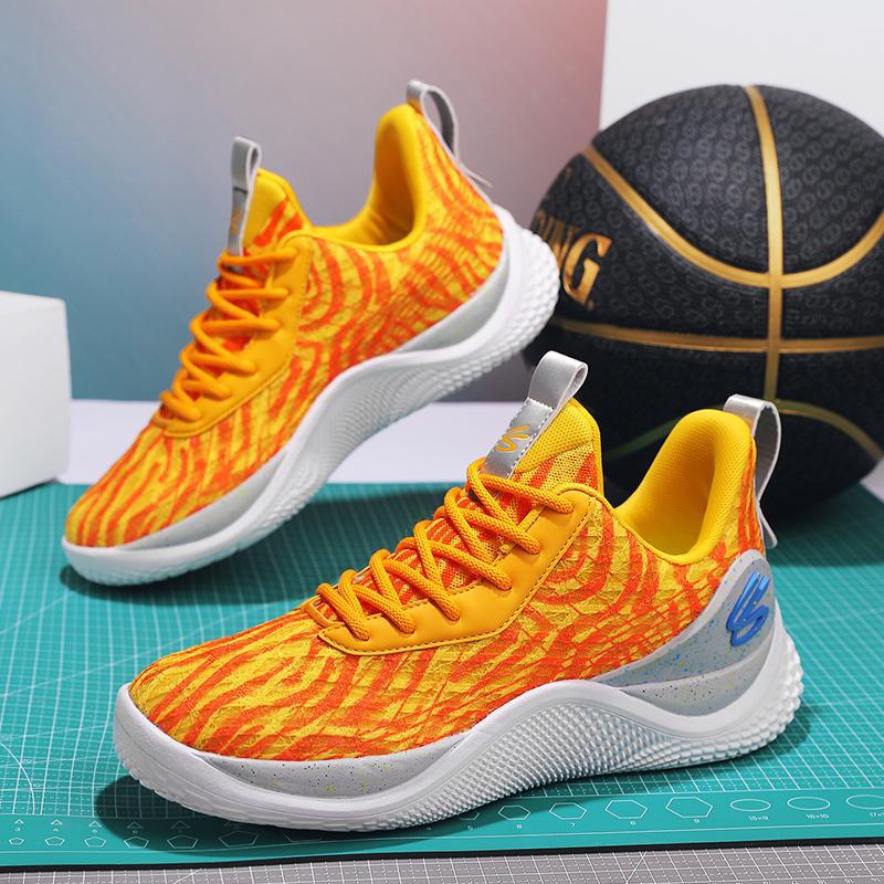 Curry 10 Generación de zapatillas de baloncesto zapatos de malla de los hombres y las mujeres Curry10 botas de combate de flujo de absorción de choque bajo-top zapatilla de deporte de combate