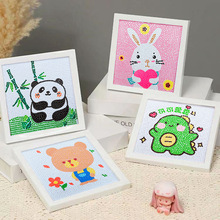 儿童钻石画小学生手工制作材料包diy益智玩具贴钻解压粘贴画带框