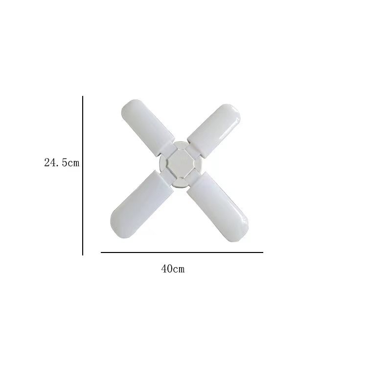 Venta al por mayor luz de hoja plegable Led de alta eficiencia luminosa de tres hojas de cuatro hojas de deformación opuesta iluminación de luz de garaje