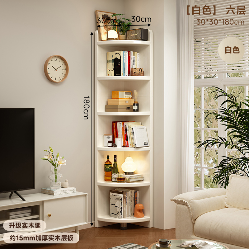 Estante de libros para niños de madera sólida estante de esquina estante de estante de piso bajo armario de almacenamiento armario de almacenamiento simple para estudiantes sin espacio librería