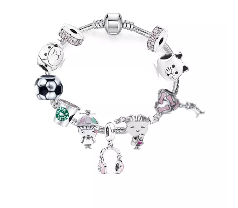 Panjia Diy de dibujos animados con cuentas encanto pulsera transfronteriza suministro directo de fábrica al por mayor Mickey Mouse pulsera