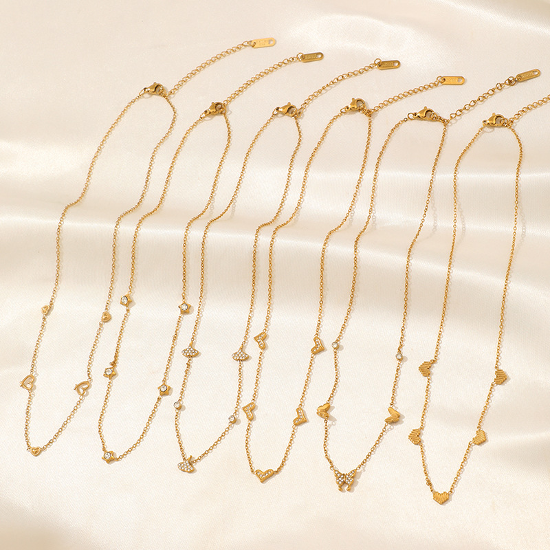 6g Weight PVD Coated Gold Plating Process 14K Gold Plated Plating Material 304 Stainless Steel Pendant Material Zircon Inlay Material Pendant Necklace Classification 304 Stainless Steel Chain Material 1 Piece Quantity Holiday, Daily Occasion 304 Stainless Steel Material Heart Shape Pattern Women's Gender Elegant, Simple Style Style Waterproof Non Tarnish, Plating Craft PVD Coated 14K Gold Plated Heart Shape 304 Stainless Steel Elegant Simple Style Waterproof Non Tarnish 304 Stainless Steel Pendant Necklace 12