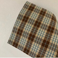 韓国生地チェック柄ウォッシュコットン 20 カウント布衣料品テキスタイル生地バッグアクセサリー diy 手作り 2 個購入