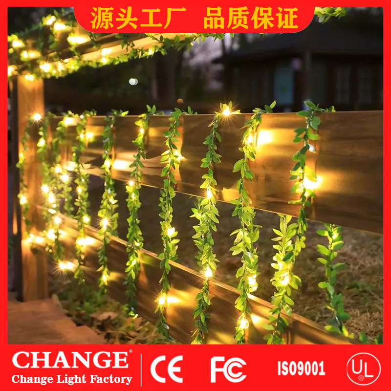 LED copper Christmas light strip solar-powered