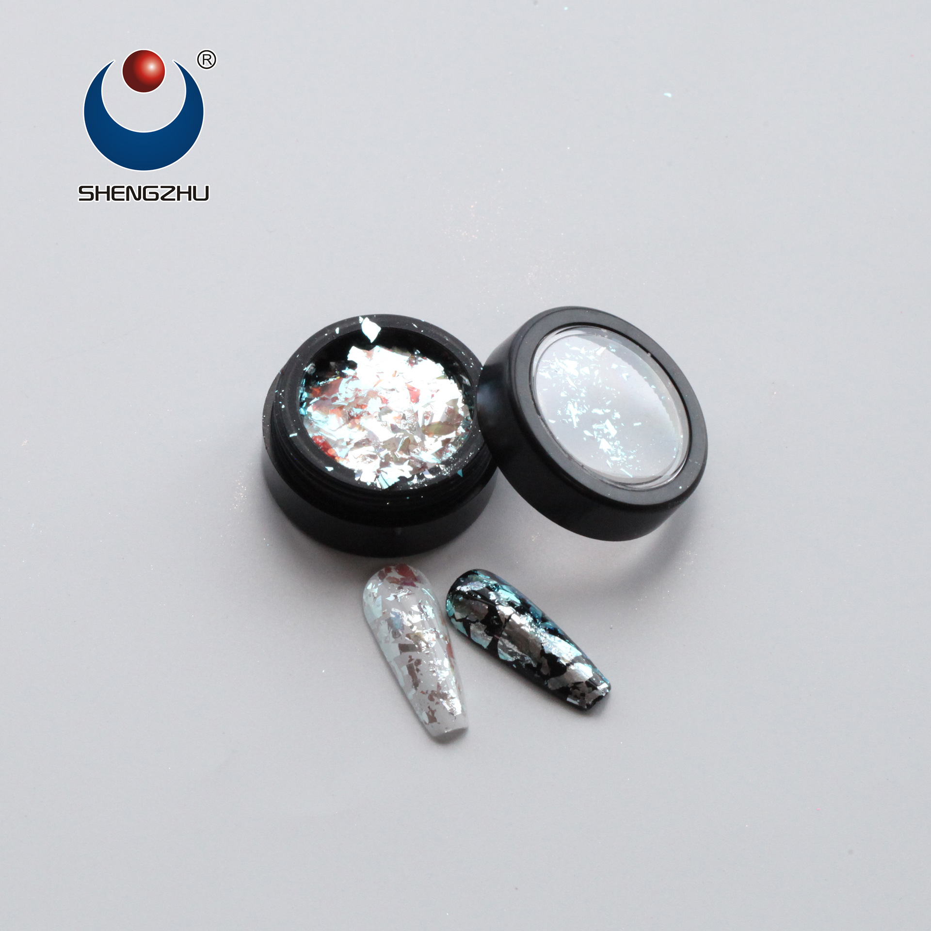 透明光学变色龙颜料云锦粉 日式欧泊粉美甲偏光粗片冰晶雪绒粉