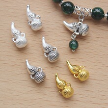 合金新中式立体葫芦双吊连接件挂件 手工diy项链手链国风饰品配件