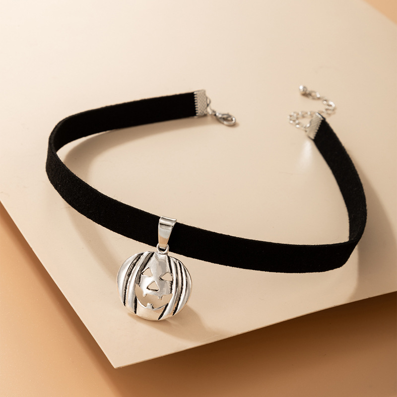 Halloween ghost eyeball mummy pumpkin lantern geometric necklace wholesale nihaojewelry