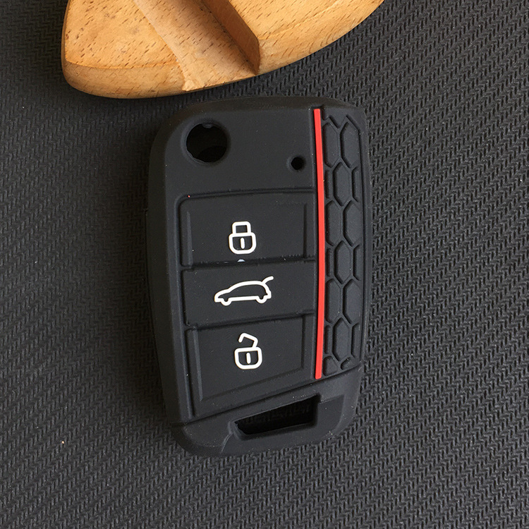 Suitable for Volkswagen Tiguan L Lingdu Golf 7 Tuang Jia Brigade Car Folding Key Case Silicone Case for Men and Women