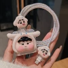 Apple 20w superimposed shadow model - three-dimensional small new jade dog hood + wavy line clip + laser white rope + white strap [with glue]