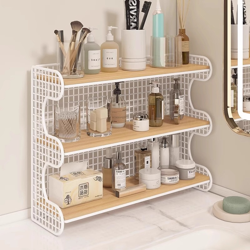 Washstand Cosmetics Storage Rack Bathroom Countertop Bathroom Toilet Desktop Skin Care Product Bathroom Storage Rack