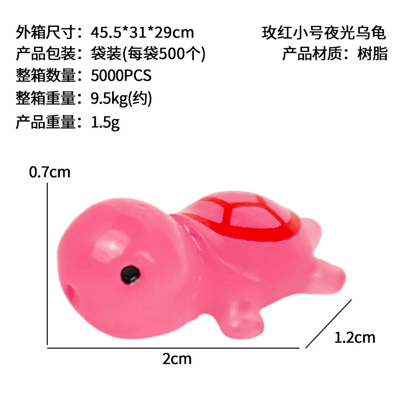 Micro paisaje decoración de tortuga luminosa accesorios de bolsa ciega peceras de musgo paisajismo artesanías de resina adornos de escritorio