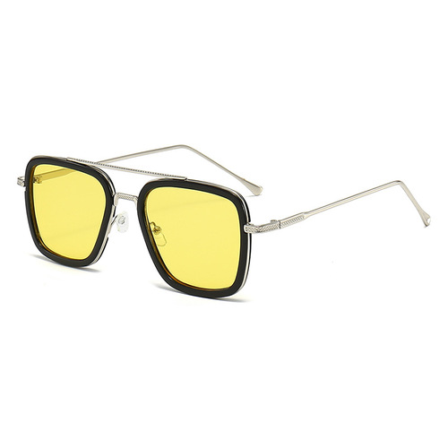 New Iron Man European and American sunglasses men's trendy glasses fashion square frame Spider-Man same style sunglasses manufacturer wholesale