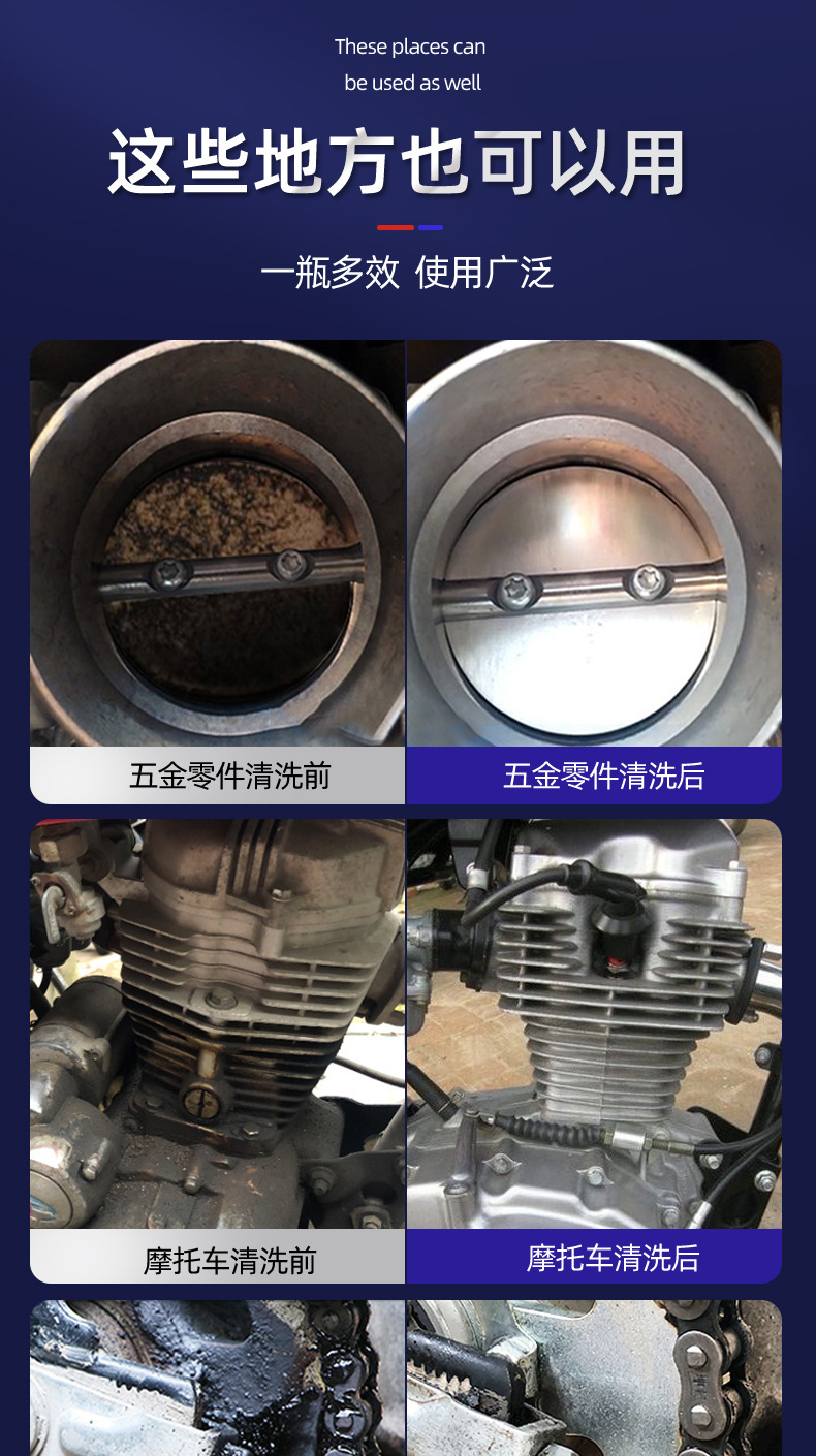 Carburetor Cleaner Powerfully Dissolves and Removes Throttle Body Engine Oil Stains and Carbon Deposits, Maintenance Agent, Processing and Customization