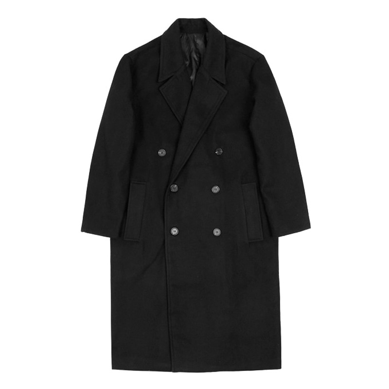 2023 invierno espesado abrigo de lana de moda de los hombres suelta de lana de Corea foso abrigo FK700