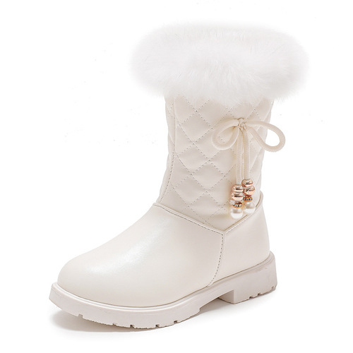 Girls' Boots—Autumn and Winter New Arrival, Korean Style, Thickened and Warm for Older Children, Princess Boots, Cotton Boots, Kids' Snow Boots
